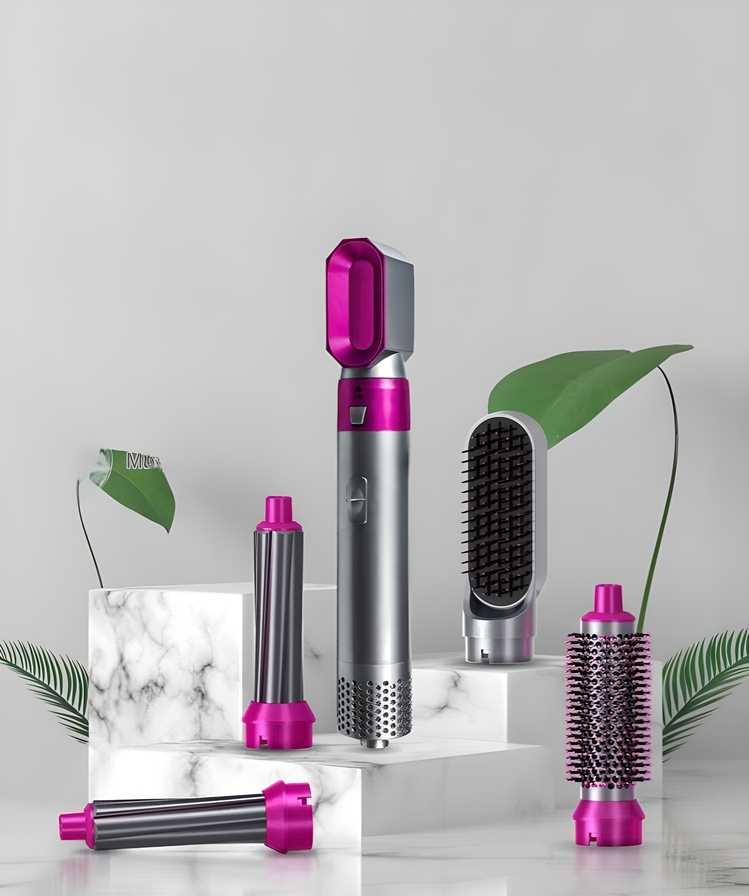 5 in 1 Hot Air Styler Hair Dryer Comb Multifunctional Styling Tool for ...
